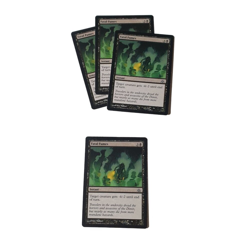 Magic The Gathering Fatal Fumes Card 4X Instant Spell Kev Walker Wizards Coast